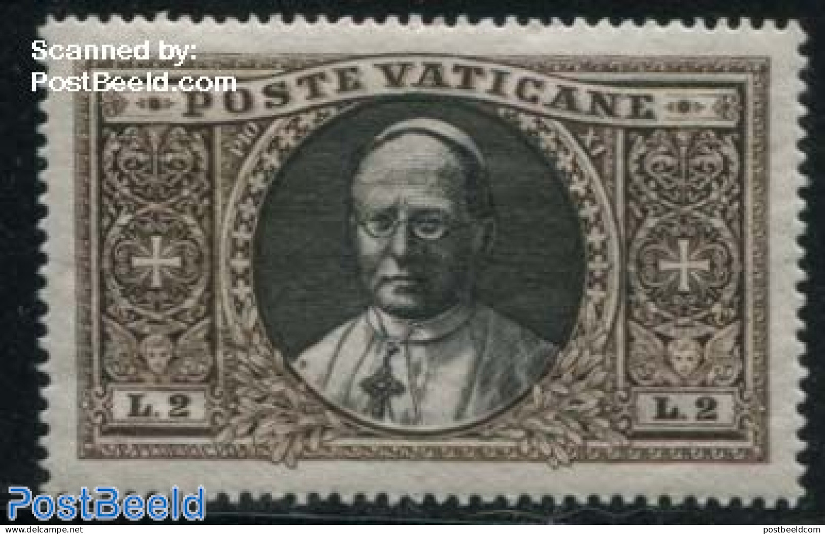 Vatican 1933 2L Pius XI, Stamp Out Of Set, Unused (hinged) - Neufs