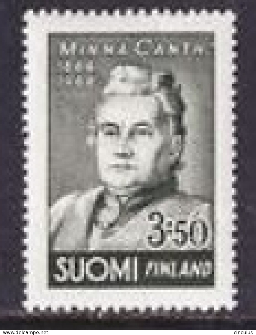 1944. Finland. Minna Canth (1844-1897), Author. MNH. Mi. Nr. 282 - Unused Stamps
