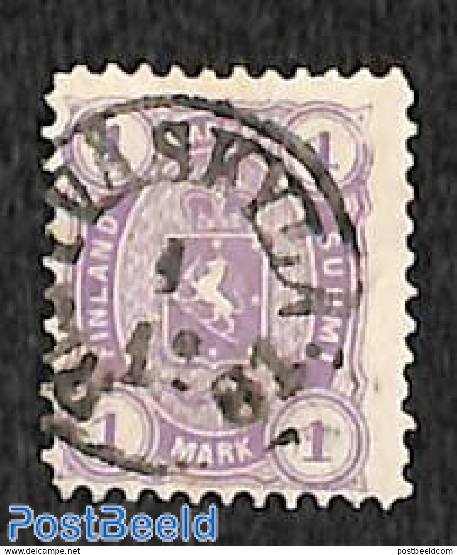 Finland 1875 1M, Perf. 11, Used, Used Stamps - Gebruikt
