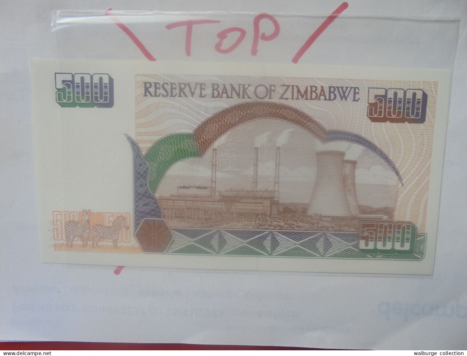 ZIMBABWE 500$ 2001 Neuf (B.33) - Zimbabwe