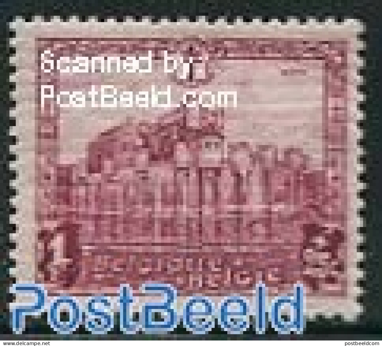 Belgium 1930 1Fr, Stamp Out Of Set, Mint NH, Art - Castles & Fortifications - Unused Stamps