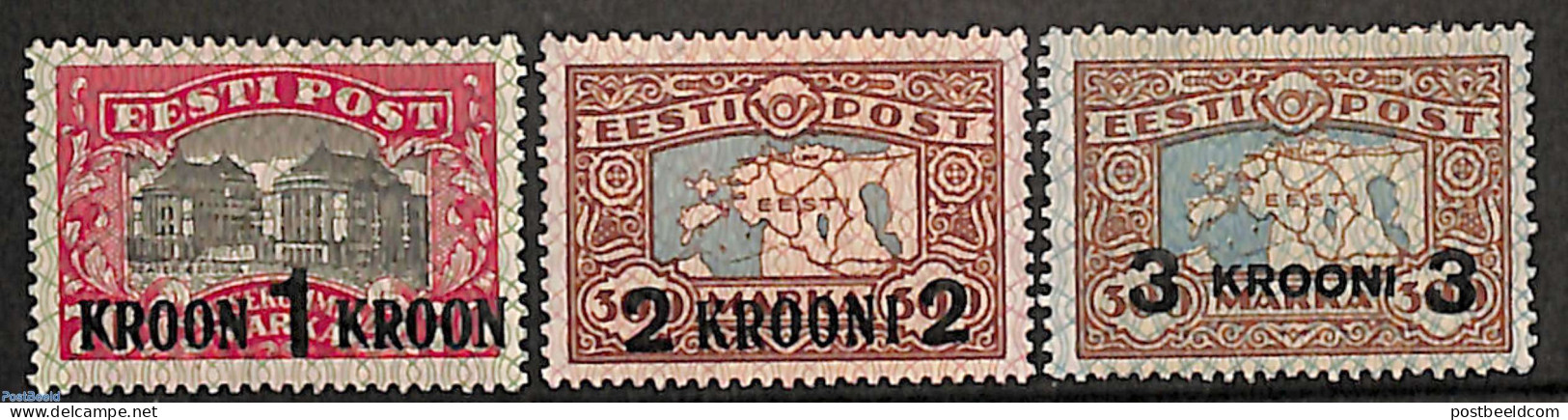 Estonia 1930 Overprints 3v, Unused (hinged) - Estland