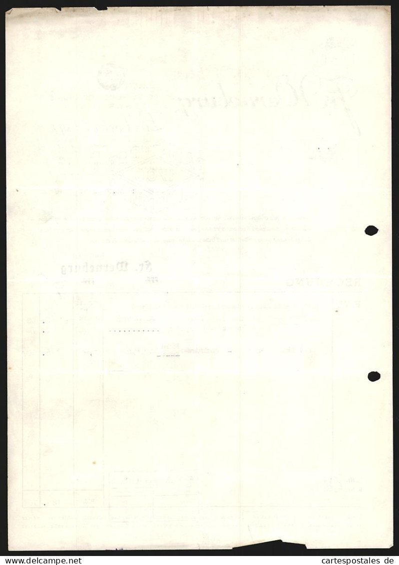 Rechnung Lübbecke 1940, Fr. Werneburg, Spezialfabrik Für Durchschreibe-Erzeugnisse, Fabrikgelände Und Schutzmarke W  - Autres & Non Classés