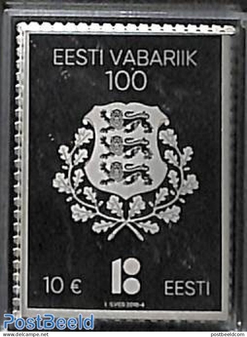 Estonia 2018 Silver Stamp 1v, Mint NH, Various - Other Material Than Paper - Errori Sui Francobolli