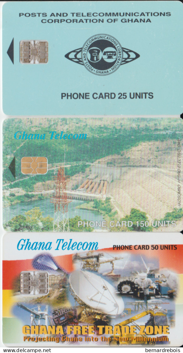 TC58 - 3 CARTES A PUCE DU GHANA Pour 2 € - Ghana