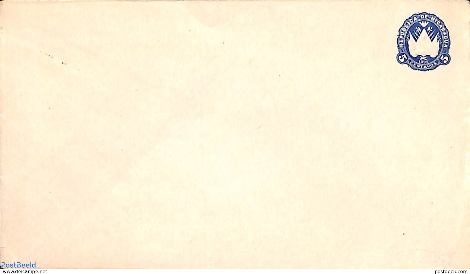 Nicaragua 1895 Envelope 5c, Unused Postal Stationary - Nicaragua