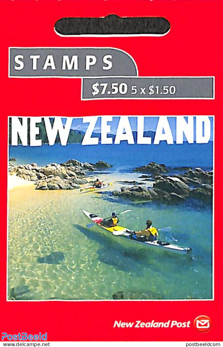 New Zealand 2001 Canoeing Booklet S-a, Mint NH, Transport - Stamp Booklets - Ships And Boats - Nuovi