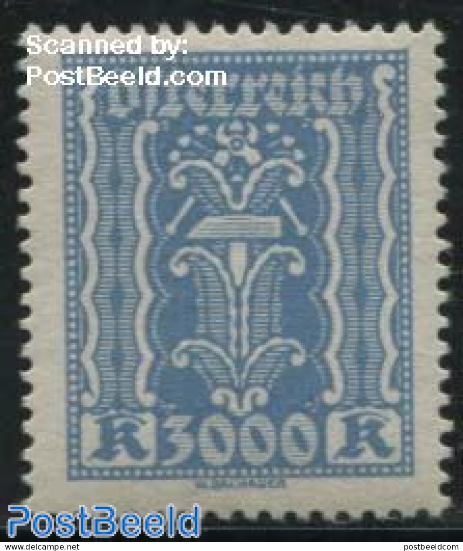 Austria 1924 3000K, Stamp Out Of Set, Unused (hinged) - Ongebruikt