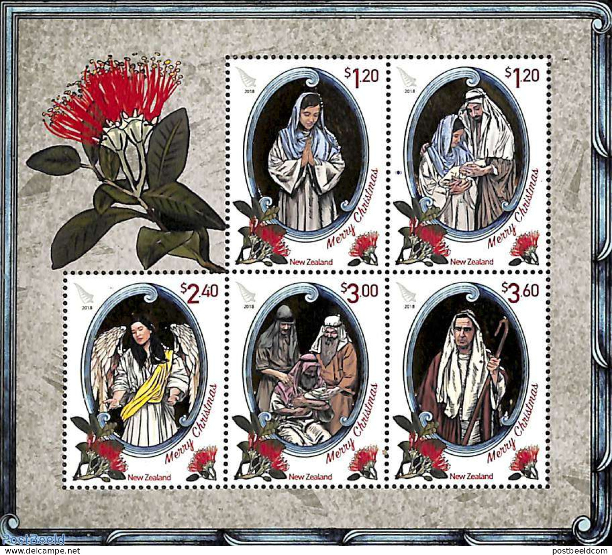 New Zealand 2018 Christmas 5v M/s, Mint NH, Religion - Christmas - Unused Stamps