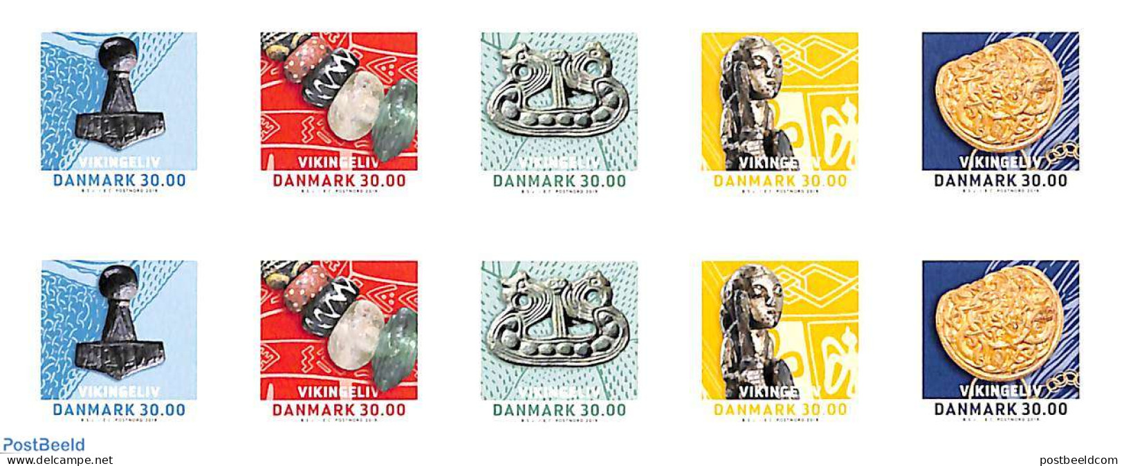 Denmark 2019 Magic Of Viking Age Foil Sheet, Mint NH, Archaeology - Unused Stamps
