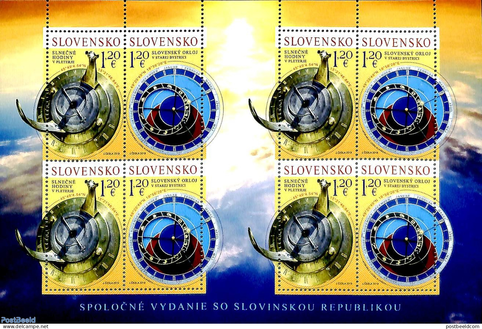 Slovakia 2019 Joint Issue With Slovenia M/s, Mint NH, Science - Various - Astronomy - Weights & Measures - Joint Issues - Ongebruikt