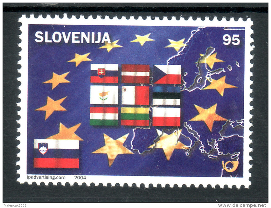 1172/ Slovenia 2004 Mi.No. 469 ** MNH Flag Latvia Cyprus Czech Estonia Hungary Malta Poland Slovakia Lithuania Latvia - Stamps