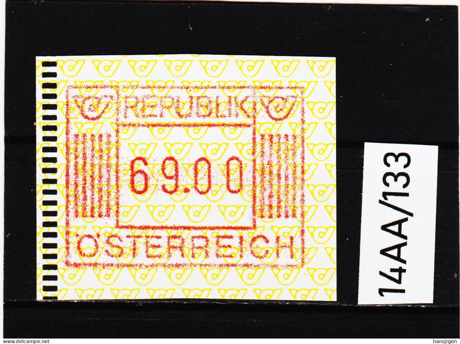 14AA/133  ÖSTERREICH 1983 AUTOMATENMARKEN  A N K  1. AUSGABE  69,00 SCHILLING   ** Postfrisch - Automatenmarken [ATM]
