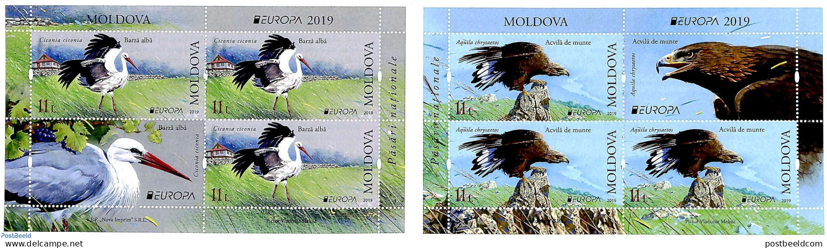 Moldova 2019 Europa, Birds Booklet, Mint NH, History - Nature - Europa (cept) - Birds - Stamp Booklets - Non Classificati