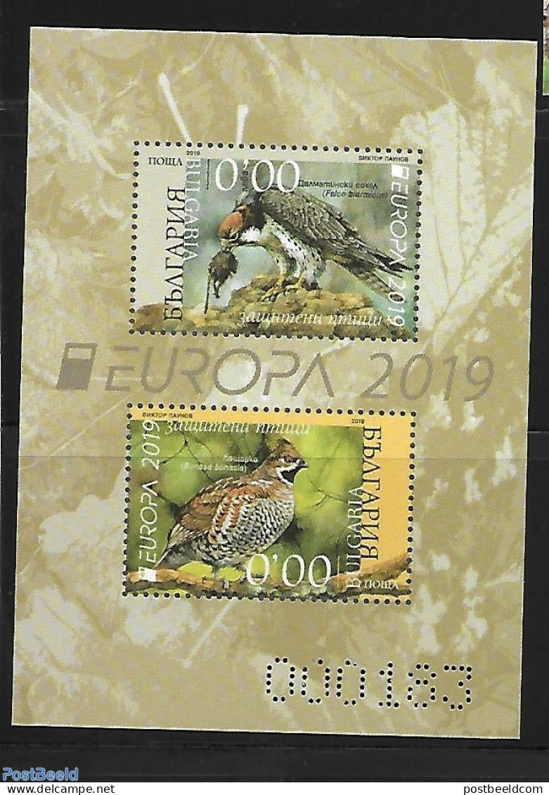 Bulgaria 2019 Europa Birds, S/s, Special Print. Not Valid For Postage., Mint NH, History - Nature - Europa (cept) - An.. - Ungebraucht