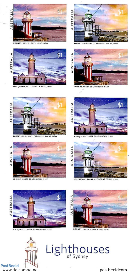 Australia 2018 Lighthouses Booklet S-a, Mint NH, Various - Stamp Booklets - Lighthouses & Safety At Sea - Ungebraucht