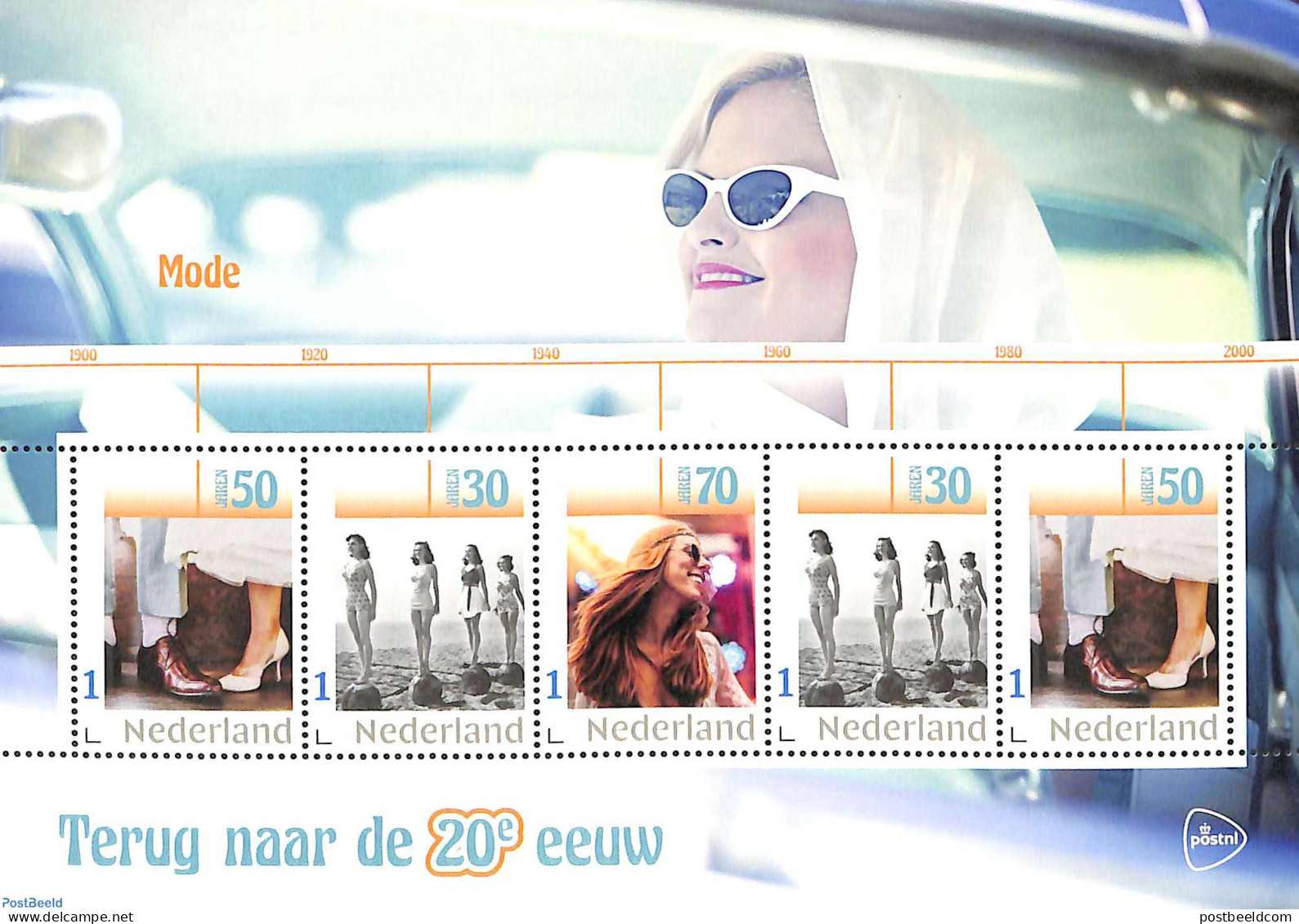 Netherlands - Personal Stamps TNT/PNL 2019 20th Century, Fashion M/s, Mint NH, Art - Fashion - Costumes