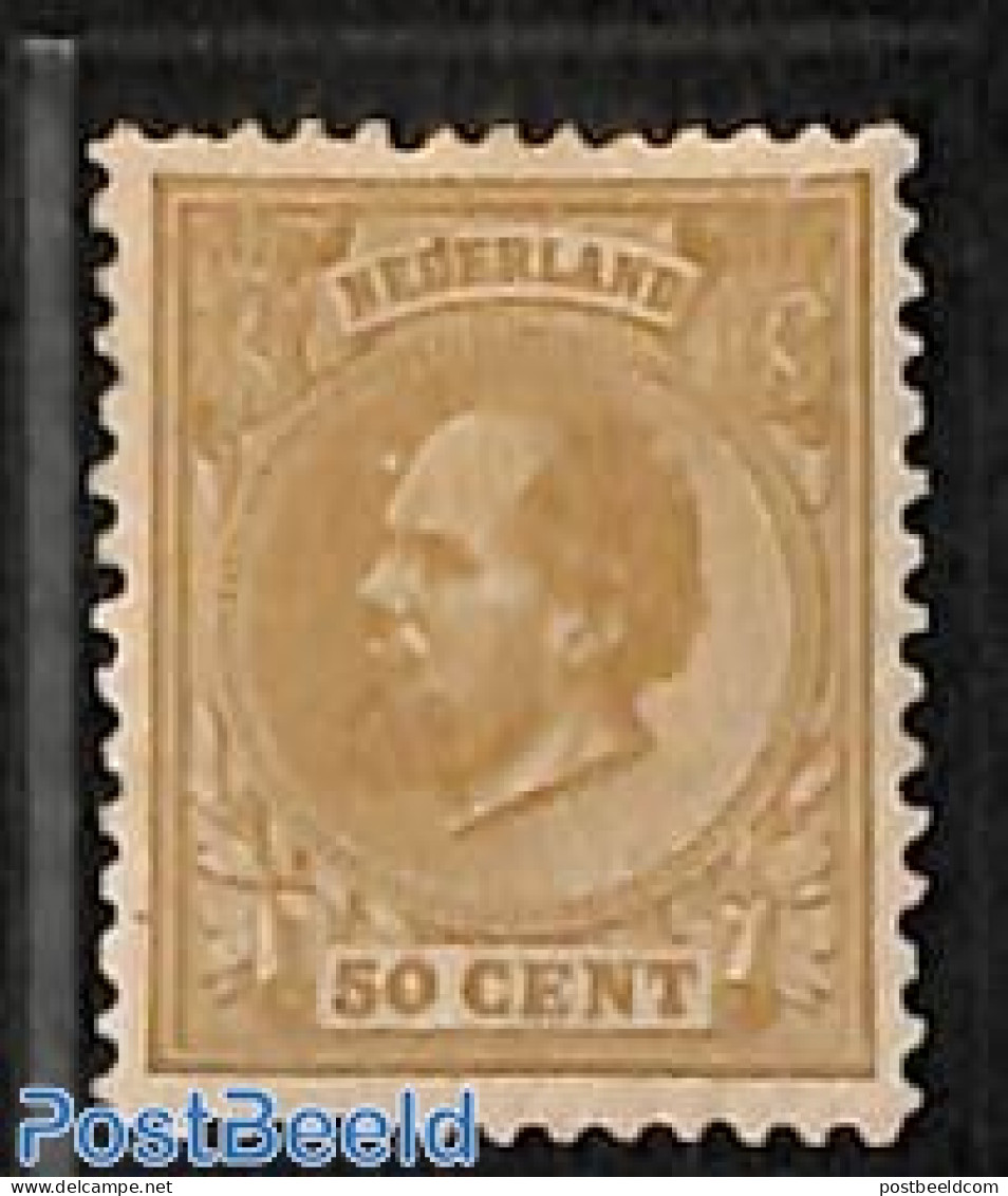 Netherlands 1872 50c, Perf. 12.5:12, Unused, Very Well Centered, With Attest Vleeming, Unused (hinged) - Unused Stamps