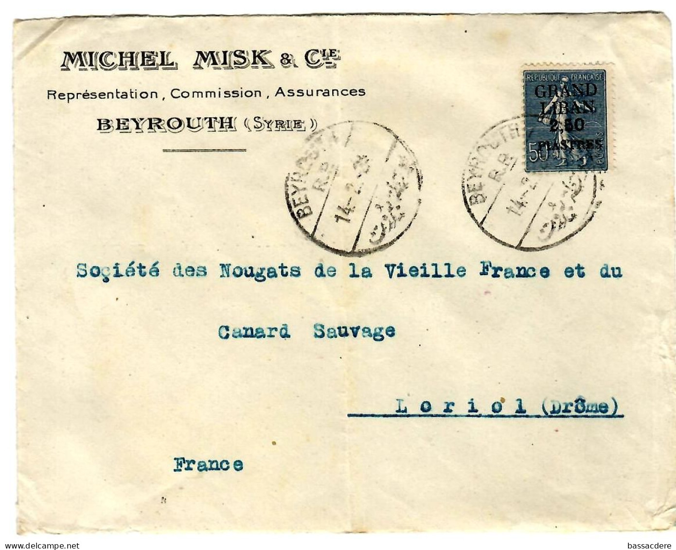 79078 -  De BEYROUTH (SYRIE) - Lettres & Documents