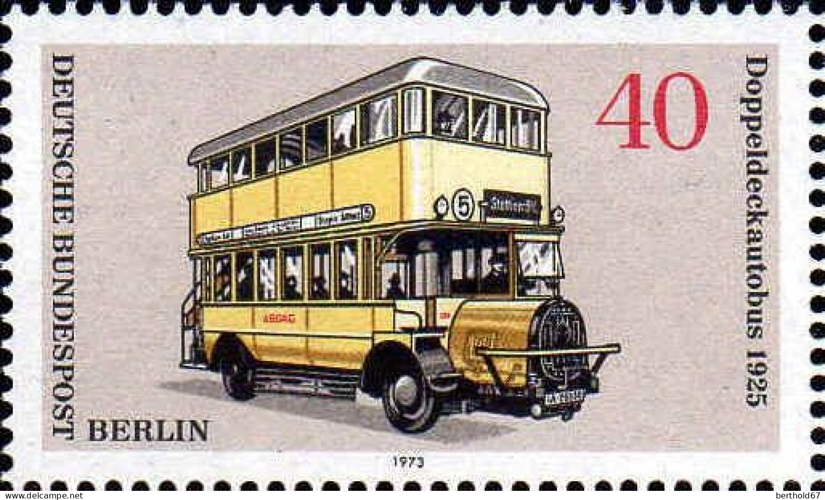 Berlin Poste N** Yv:411/413 Moyens De Transport à Berlin (Thème) - Bus