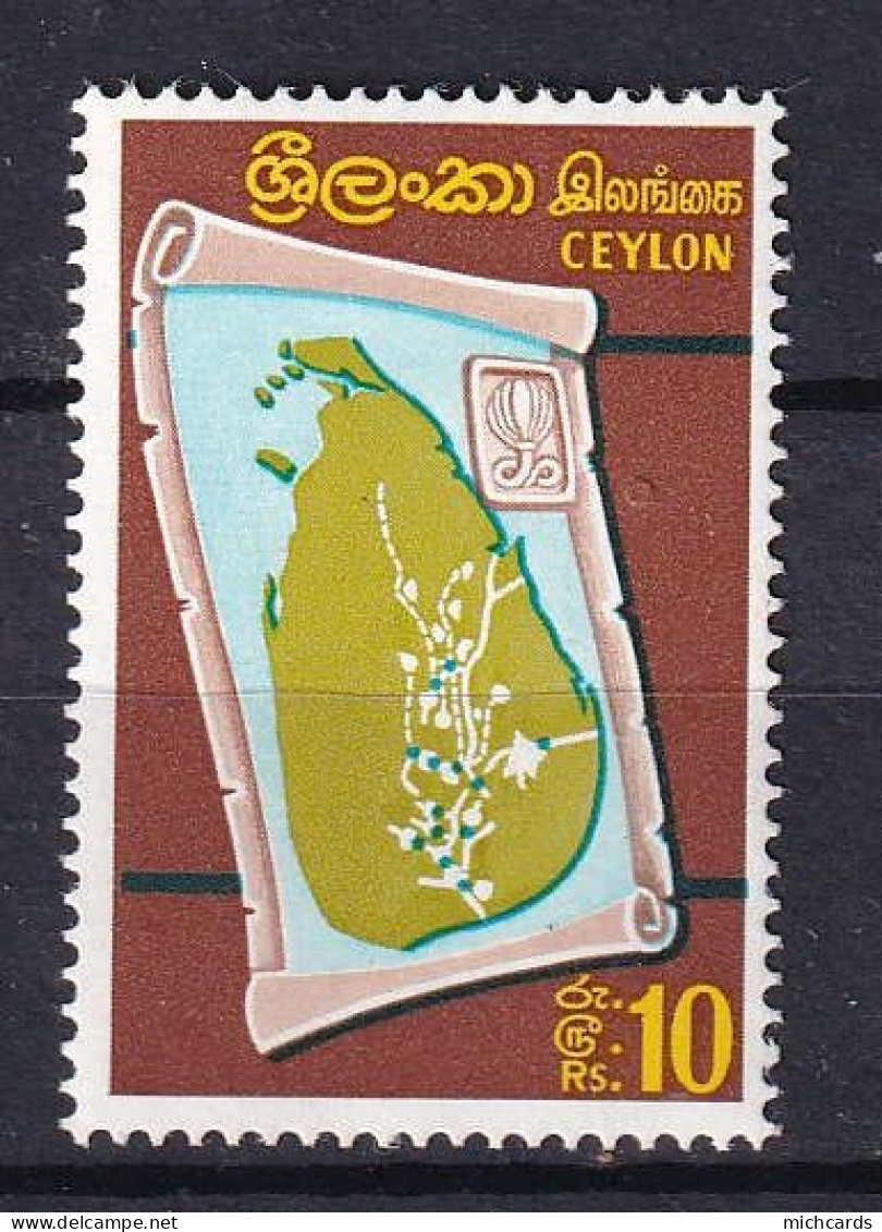 264 - CEYLAN 1970 - Y&T 412 - Carte De Ceylan - Neuf **(MNH) Sans Charniere - Sri Lanka (Ceylon) (1948-...)