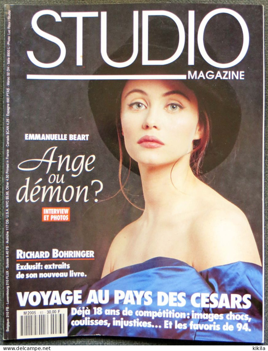 Revue STUDIO Magazine N° 83 Janvier 1994 (?) Emmanuelle Béart - Richard Bohringer - Césars: Les Favoris De 1994 - * - Cinema