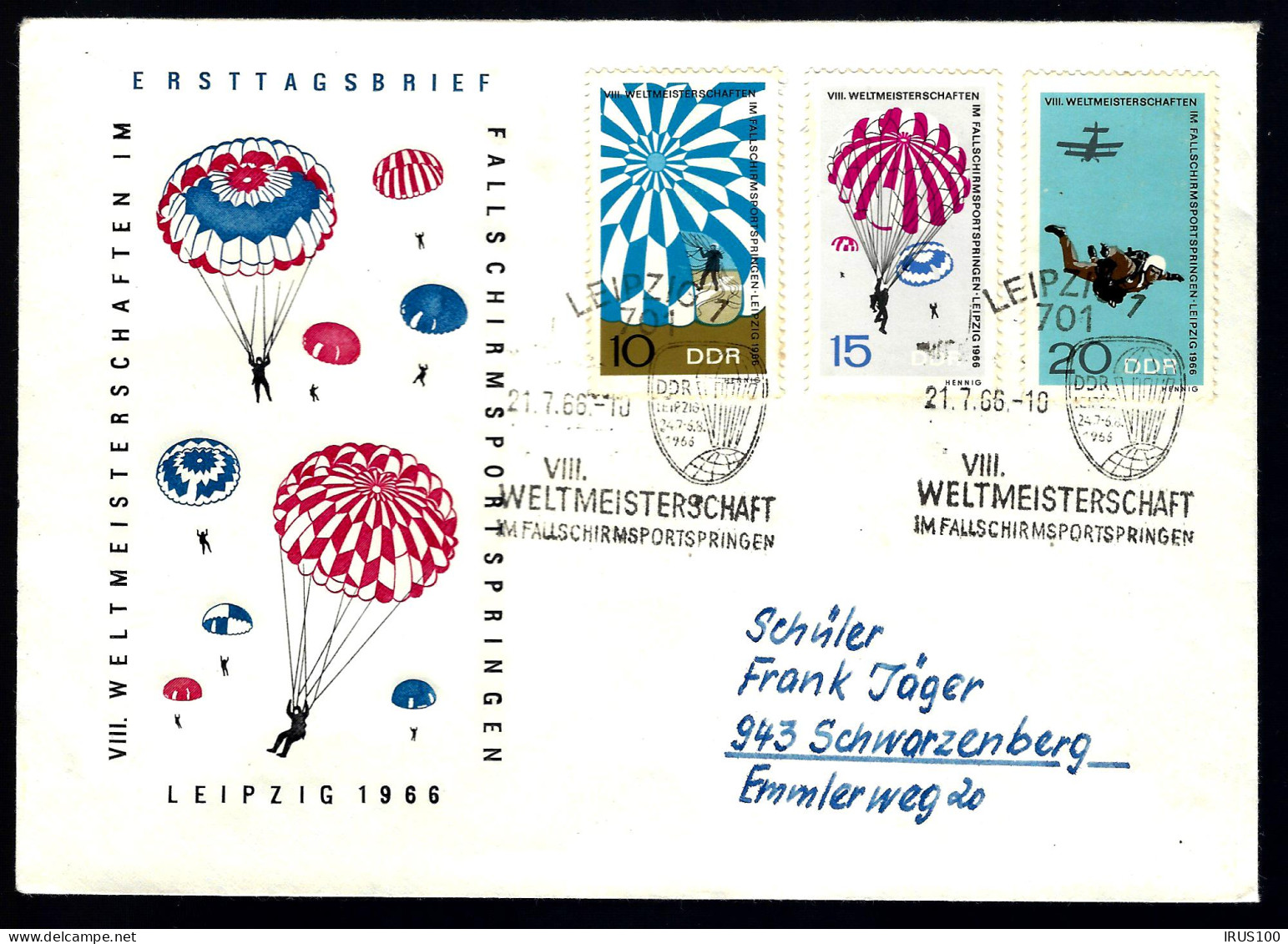 CHAMPIONNAT DU MONDE DE PARACHUTISME - 1966 - LEIPZIG - Fallschirmspringen