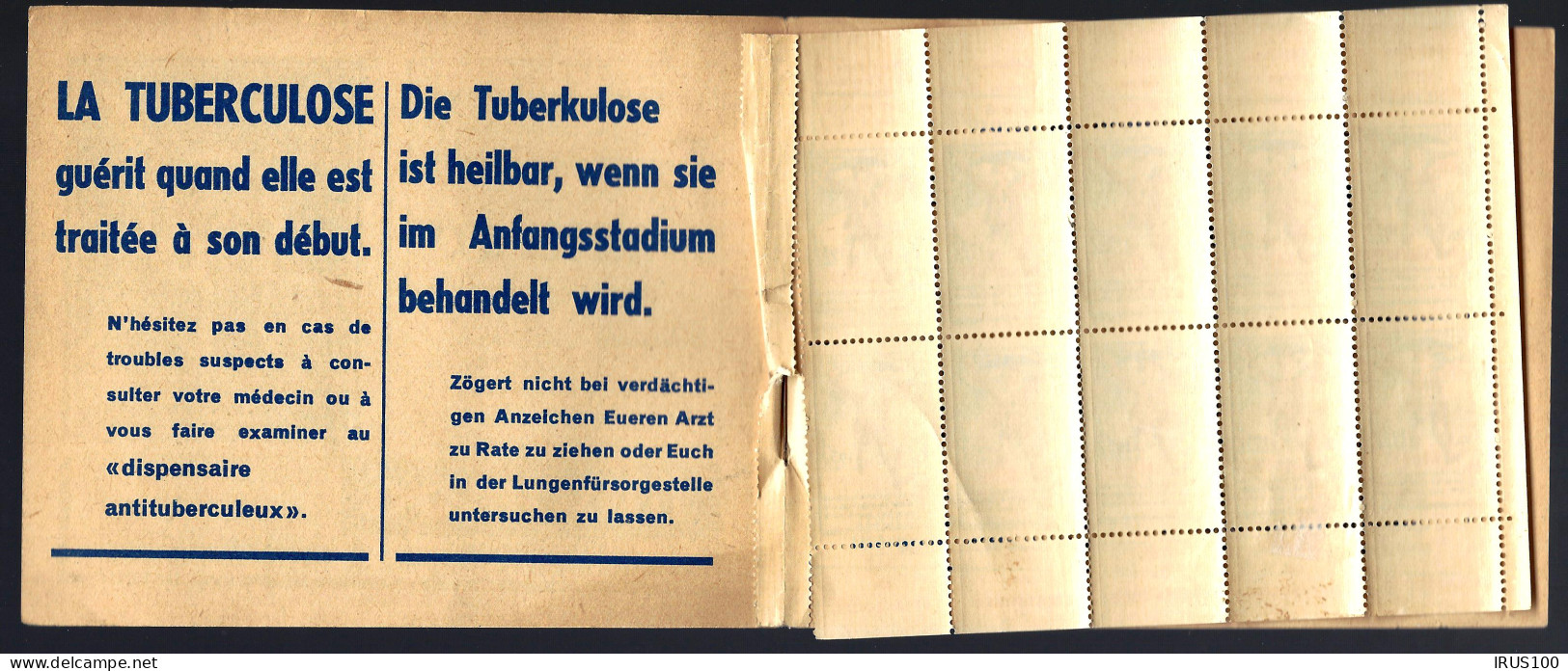 CARNET TIMBRES ANTITUBERCULEUX - ALSACE -  - Tuberkulose-Serien