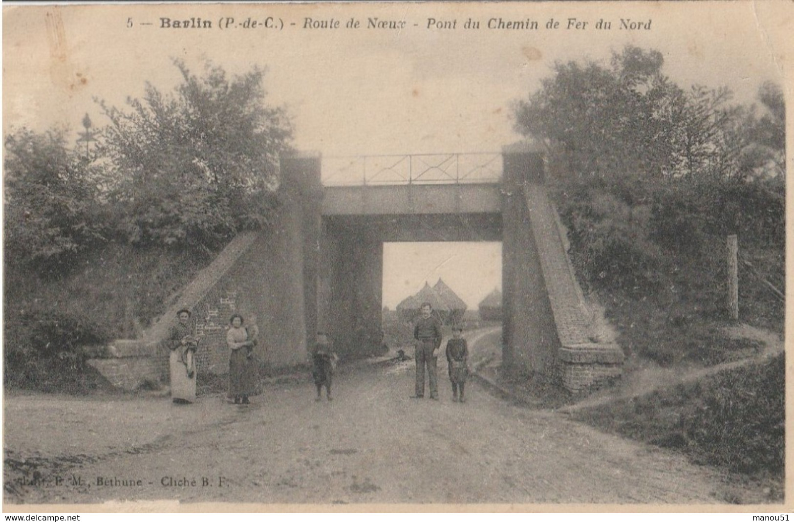 BARLIN  Route De Noeux - Pont Du Chemin De Fer Du Nord - Barlin