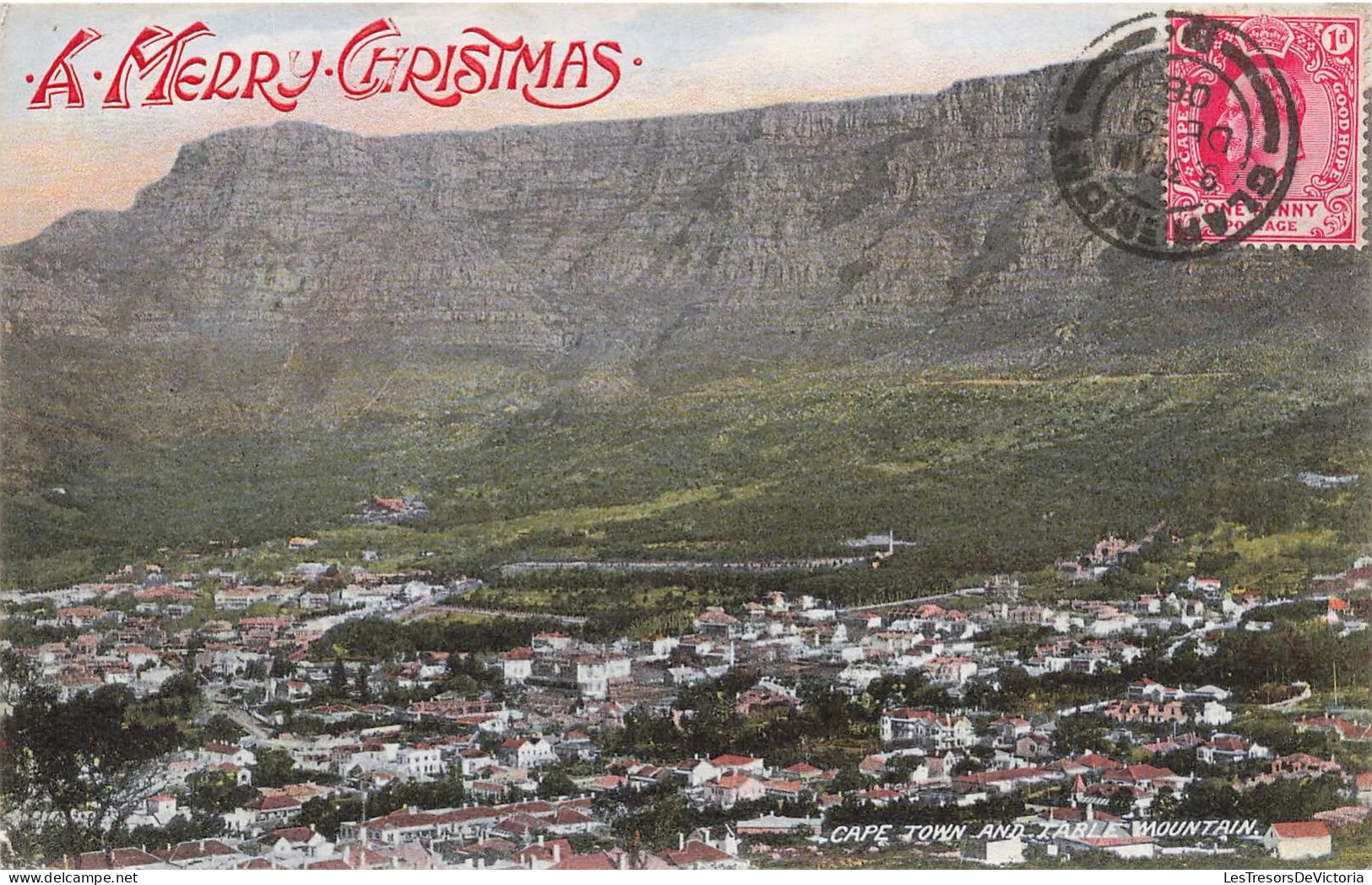 FETES ET VOEUX - Noël - Cape Town And Table Mountain - Colorisé - Carte Postale Ancienne - Other & Unclassified