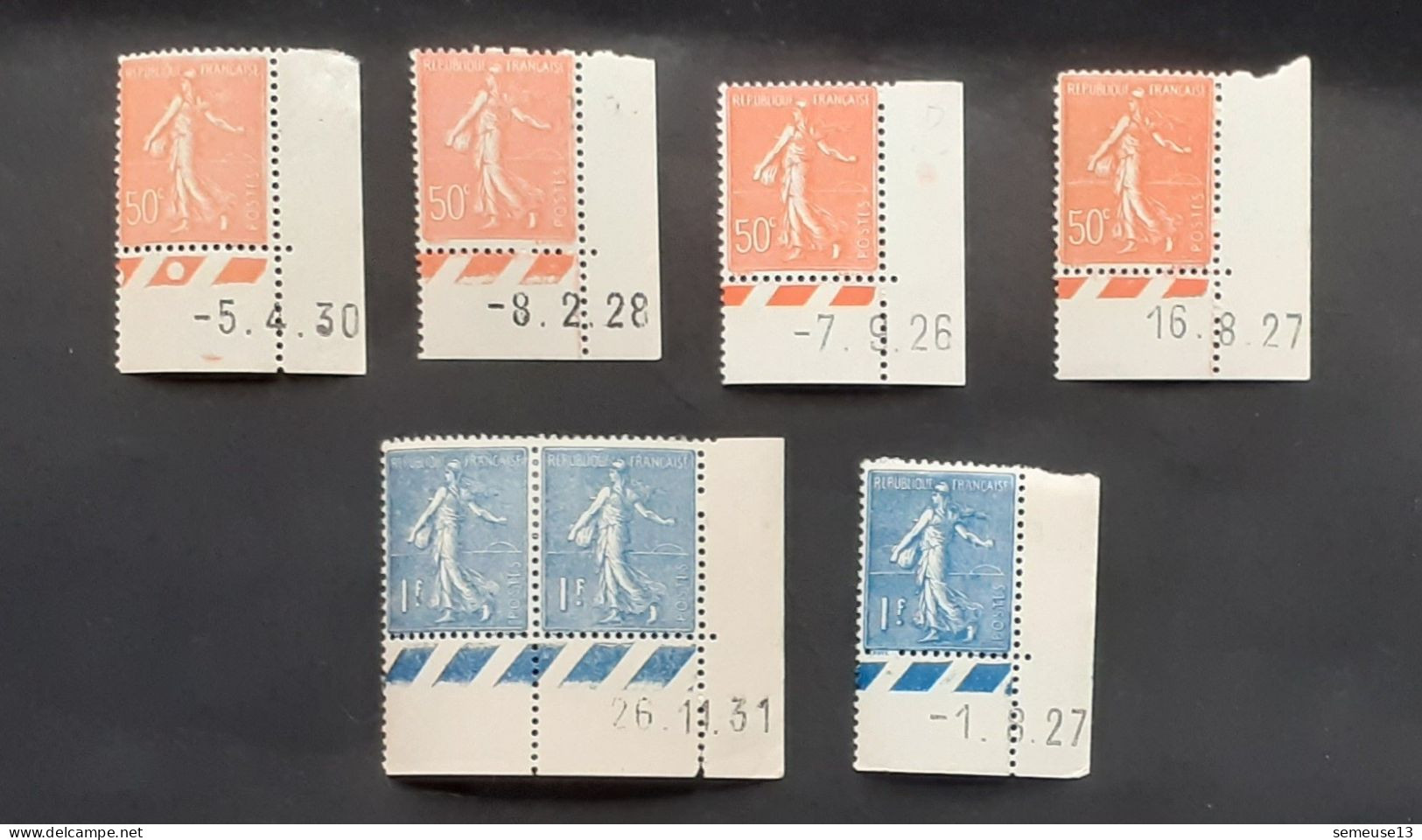 Lot Semeuse Avec Coin Daté - 1903-60 Sower - Ligned