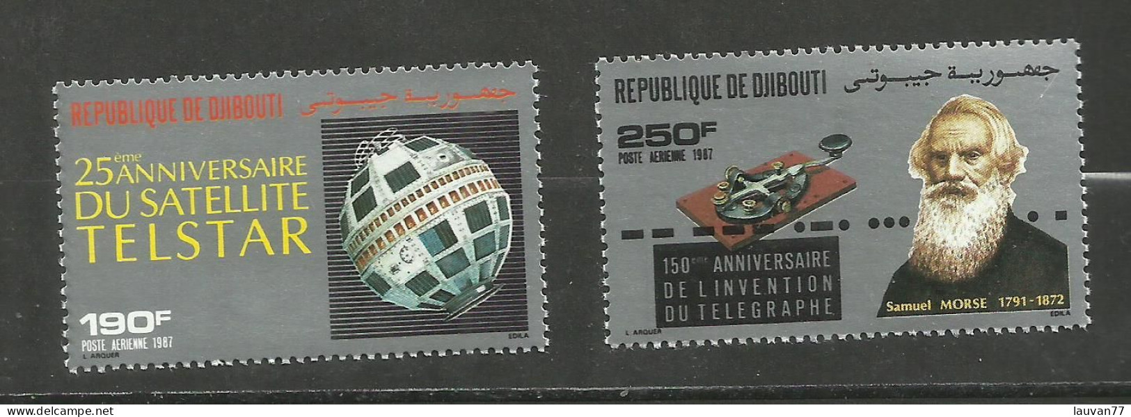 Djibouti POSTE AERIENNE N°237, 238 Neufs** Cote 8.35€ - Djibouti (1977-...)