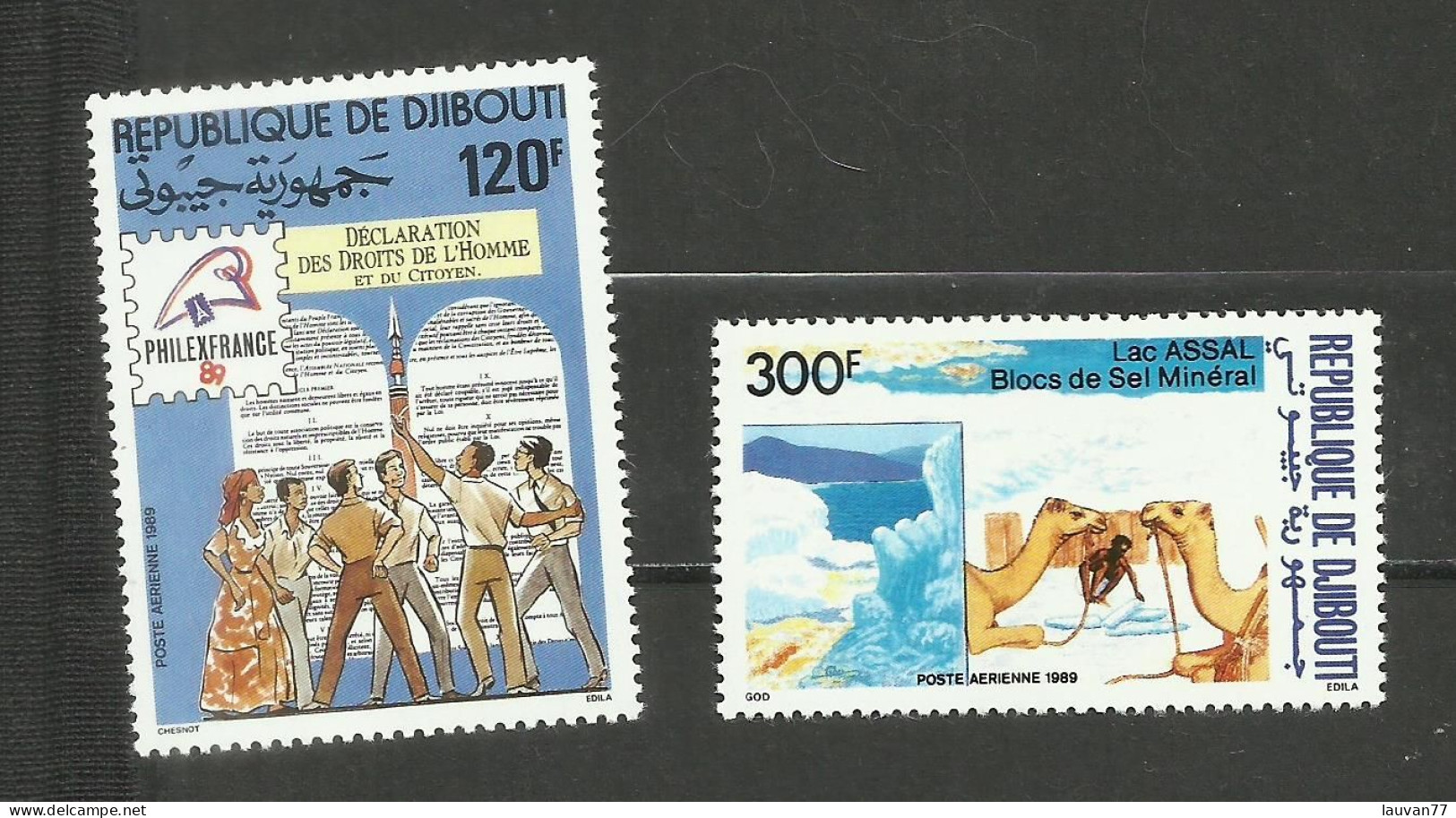 Djibouti POSTE AERIENNE N°247, 248 Neufs** Cote 8.85€ - Djibouti (1977-...)