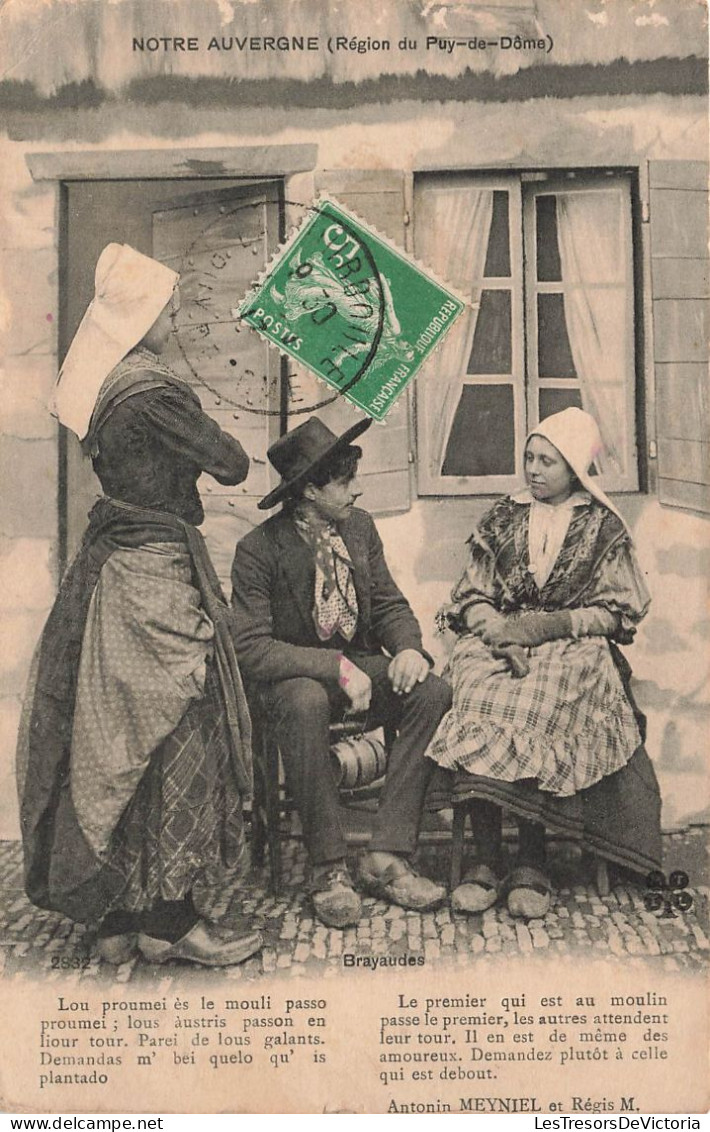 FOLKLORE - Costumes - Notre Auvergne - Brayaudes - Carte Postale Ancienne - Costumes