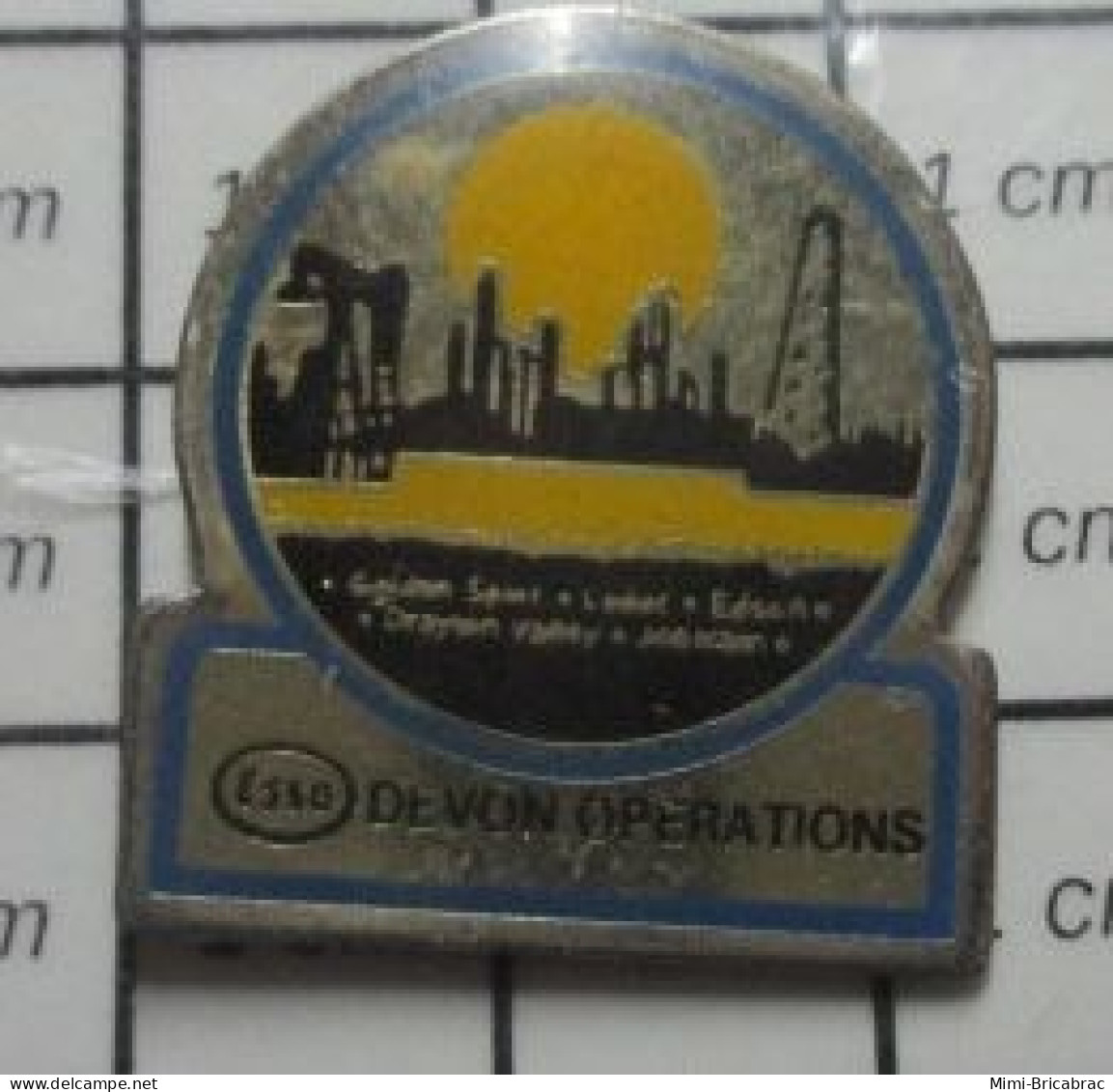 1920 Pin's Pins / Beau Et Rare / CARBURANTS / ESSO DEVON OPERATIONS RAFFINERIE PETROLIERE - Carburants