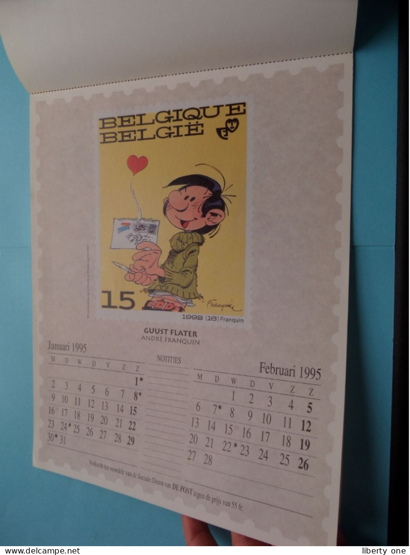 Kalender 1995 Jeugdfilatelie ( STRIP ) Zie Voir / Scans ( De Post ) NEDERLANDSTALIG ! - Tamaño Grande : 1981-90