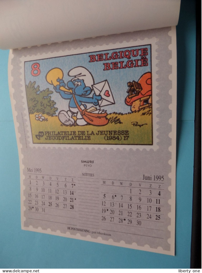 Kalender 1995 Jeugdfilatelie ( STRIP ) Zie Voir / Scans ( De Post ) NEDERLANDSTALIG ! - Grand Format : 1981-90
