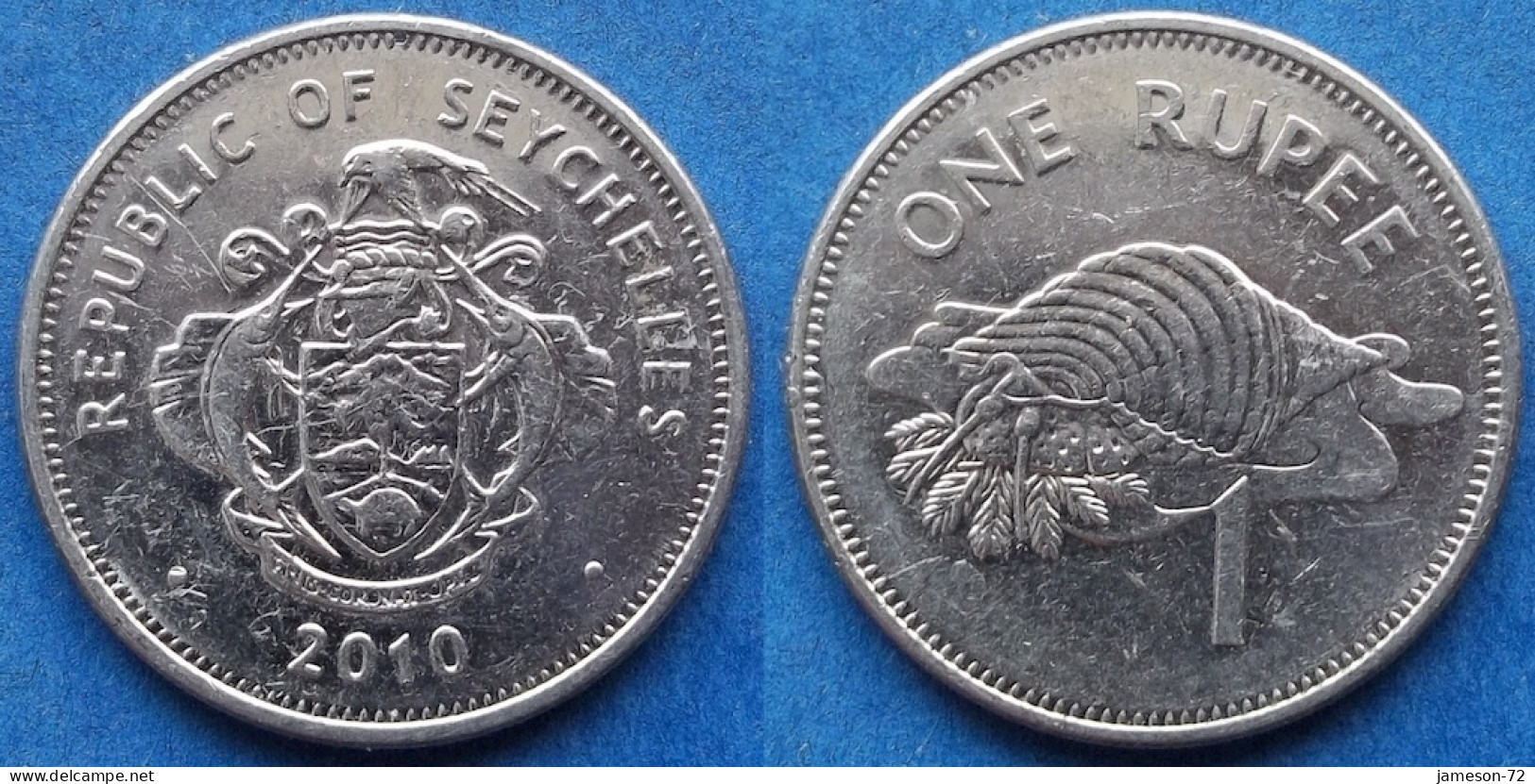 SEYCHELLES - 1 Rupee 2010 PM "Triton Conch Shell" KM# 50.2 Republic (1976) - Edelweiss Coins - Seychellen