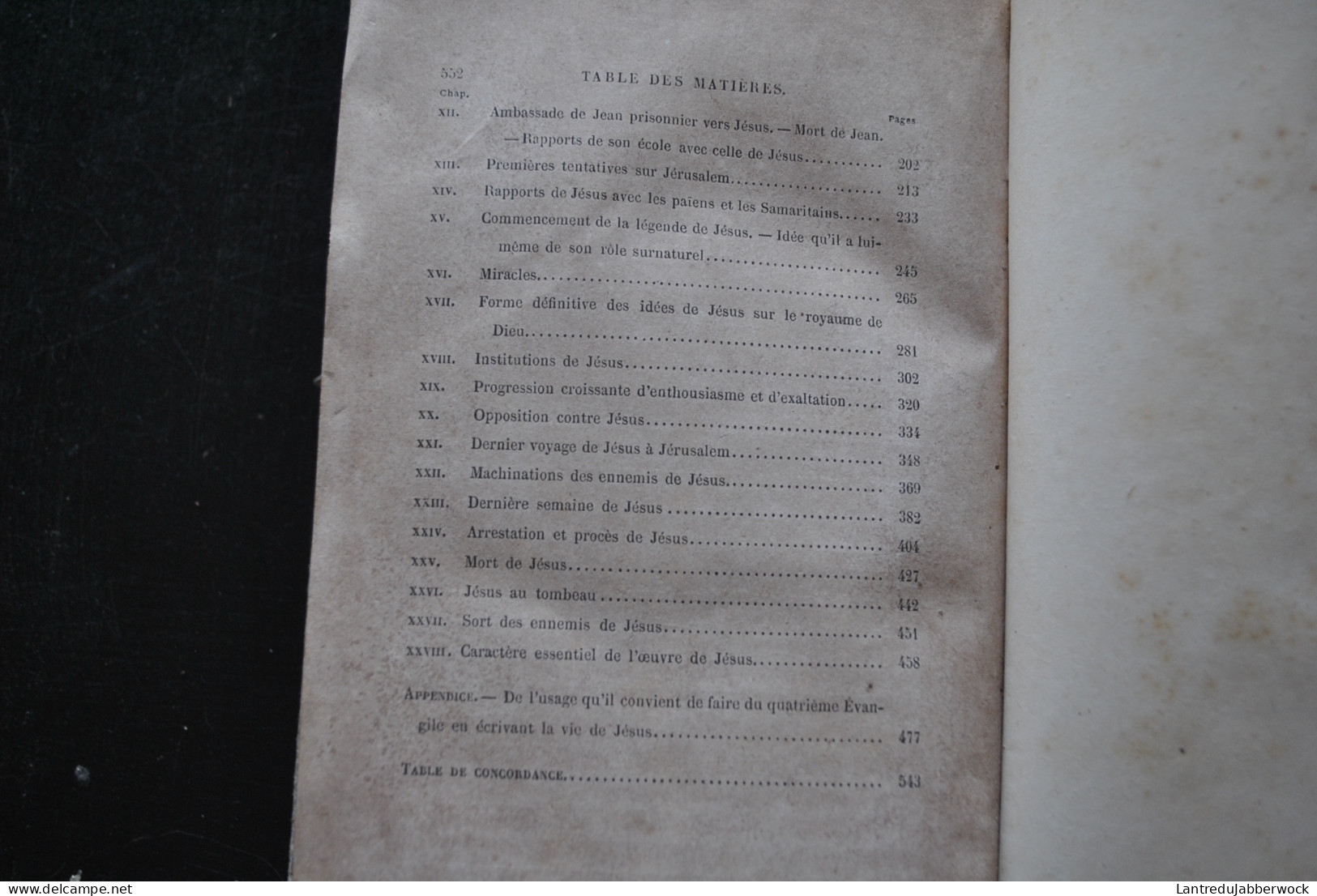 Ernest RENAN Vie de Jésus Michel Lévy Frères 1867 13è édition Histoire des origines du Christianisme Tome premier