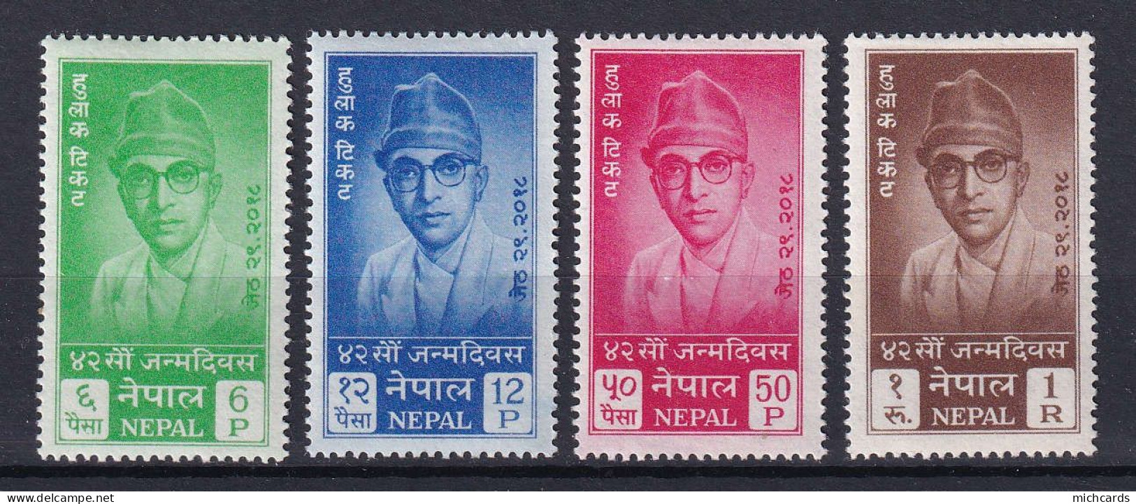 274 NEPAL 1961 - Y&T 119/22 - Roi Mahendra - Neuf **(MNH) Sans Charniere - Népal