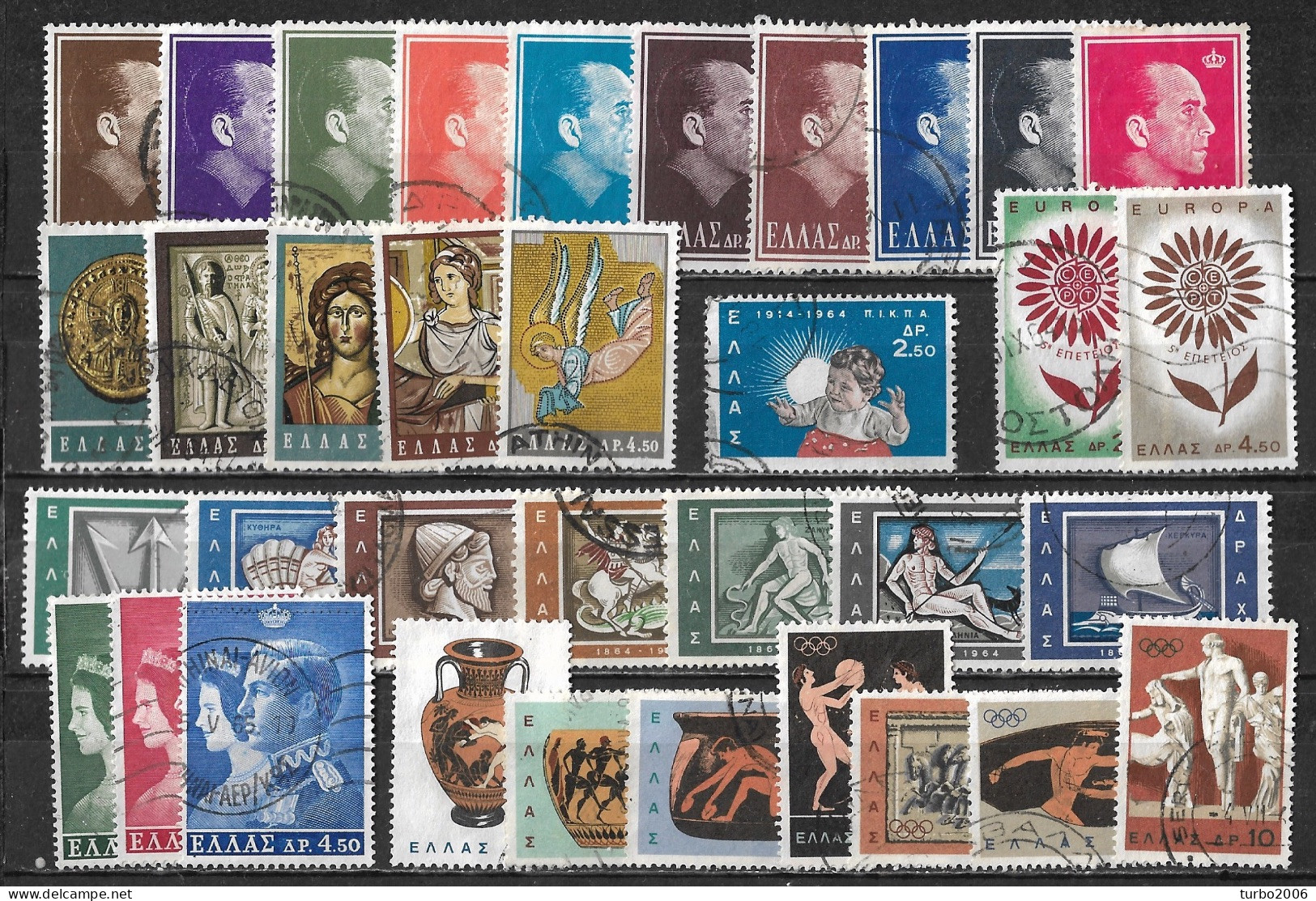 GREECE 1964 Complete All Sets Used Vl. 900 / 934 - Ganze Jahrgänge