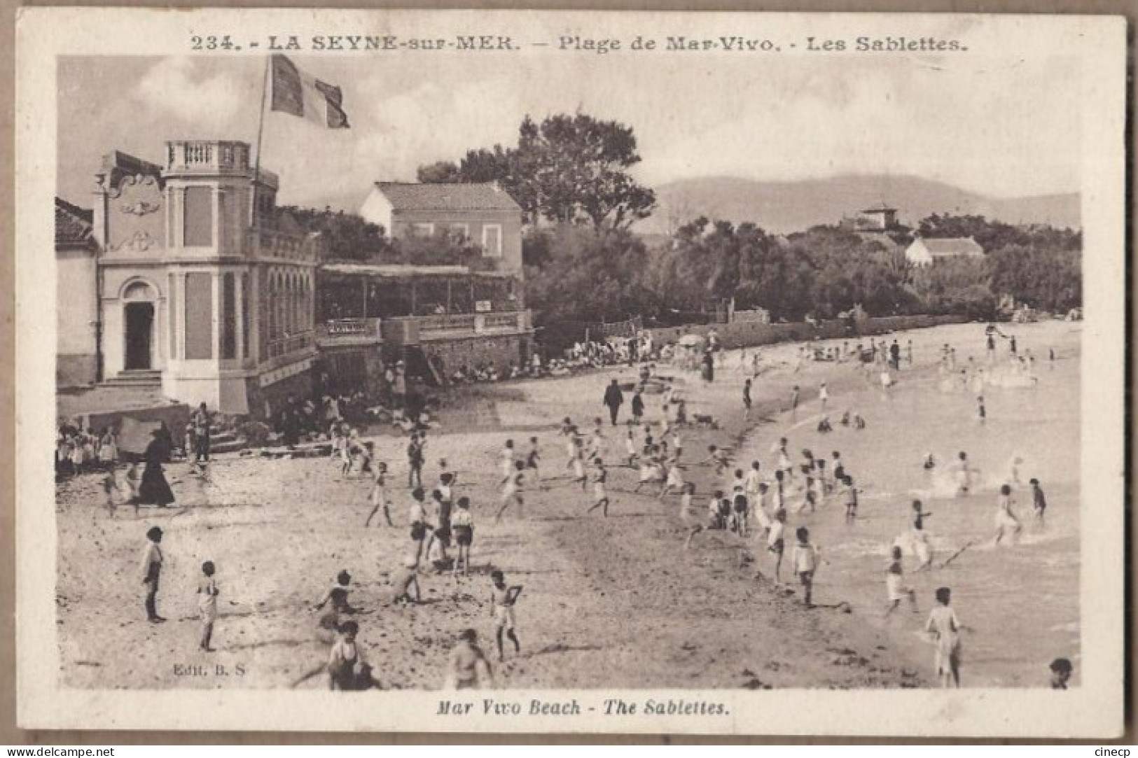 CPA 83 - LA SEYNE SUR MER - Plage De Mar-Vivo - LES SABLETTES - TB PLAN ANIMATION Baigneurs - La Seyne-sur-Mer