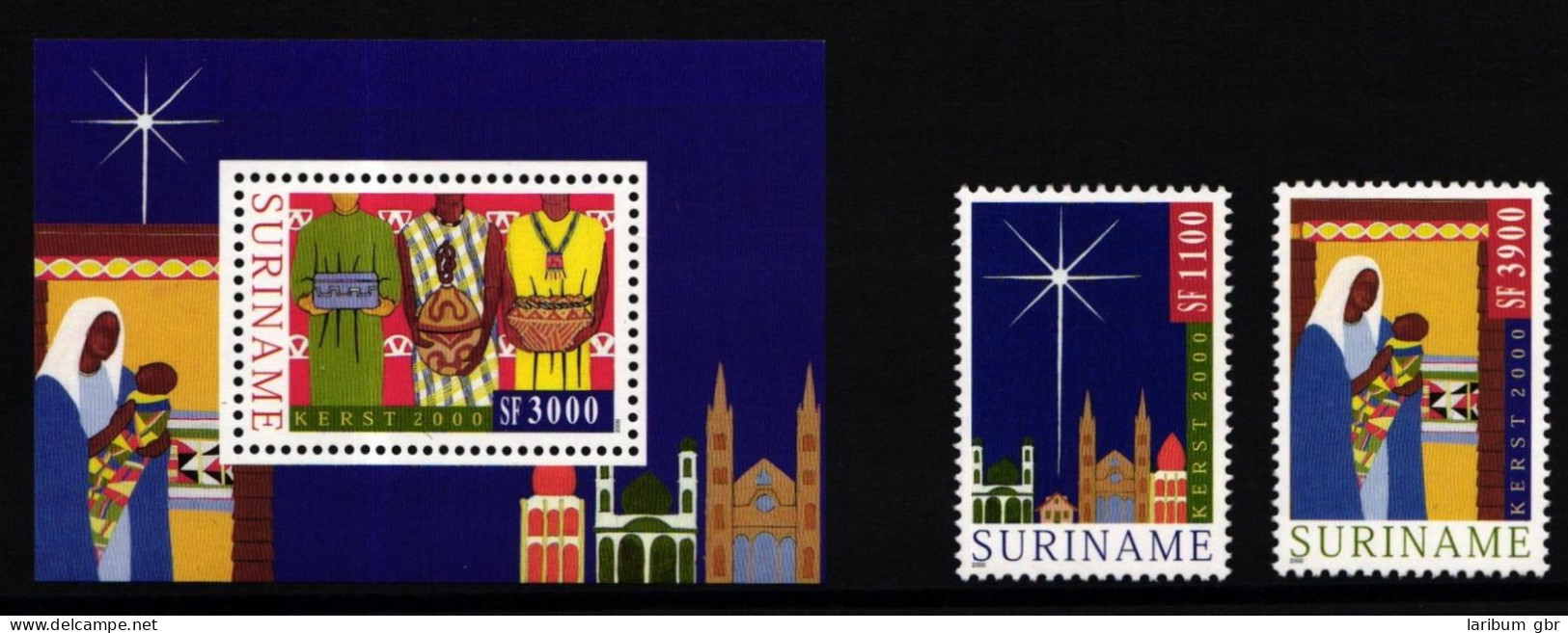 Surinam 1750 Und 1751 Und Block 81 Postfrisch Weihnachten #II170 - Suriname