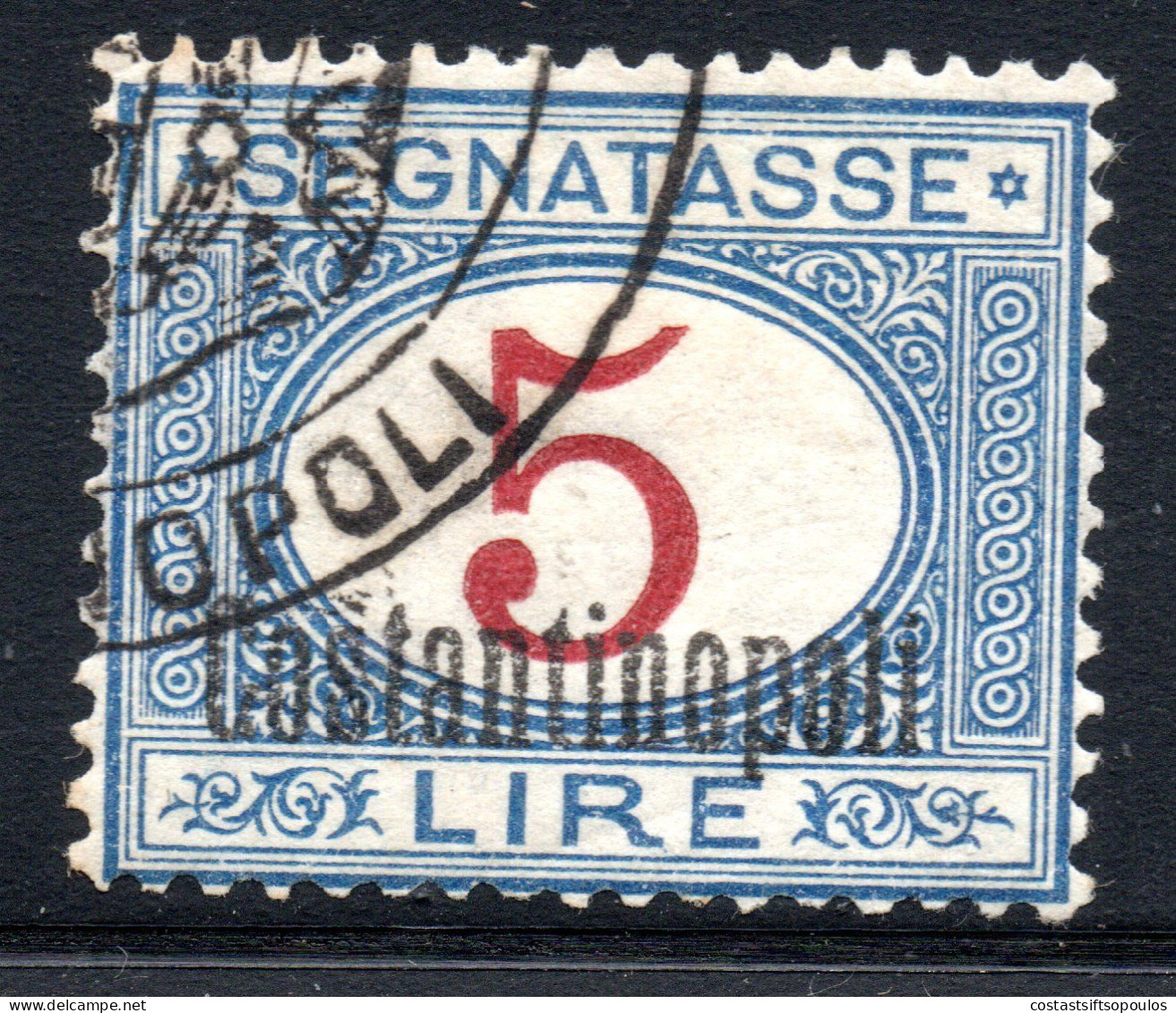 2766. ITALY,TURKEY,LEVANT,CONSTANTINOPLE,1922 POSTAGE DUE,SC.J6,SIGNED DIENA,MH. - Bureaux D'Europe & D'Asie