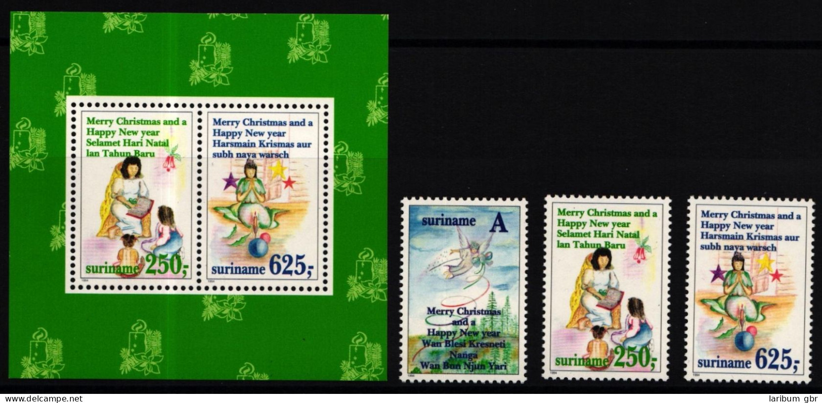 Surinam 1497-1499 Und Block 64 Postfrisch Weihnachten #II175 - Suriname
