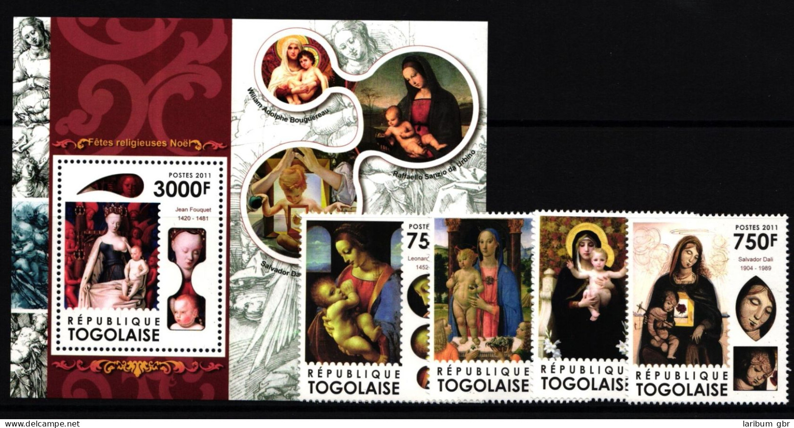 Togo 4074-4077 Und Block 625 Postfrisch Weihnachten #II324 - Togo (1960-...)