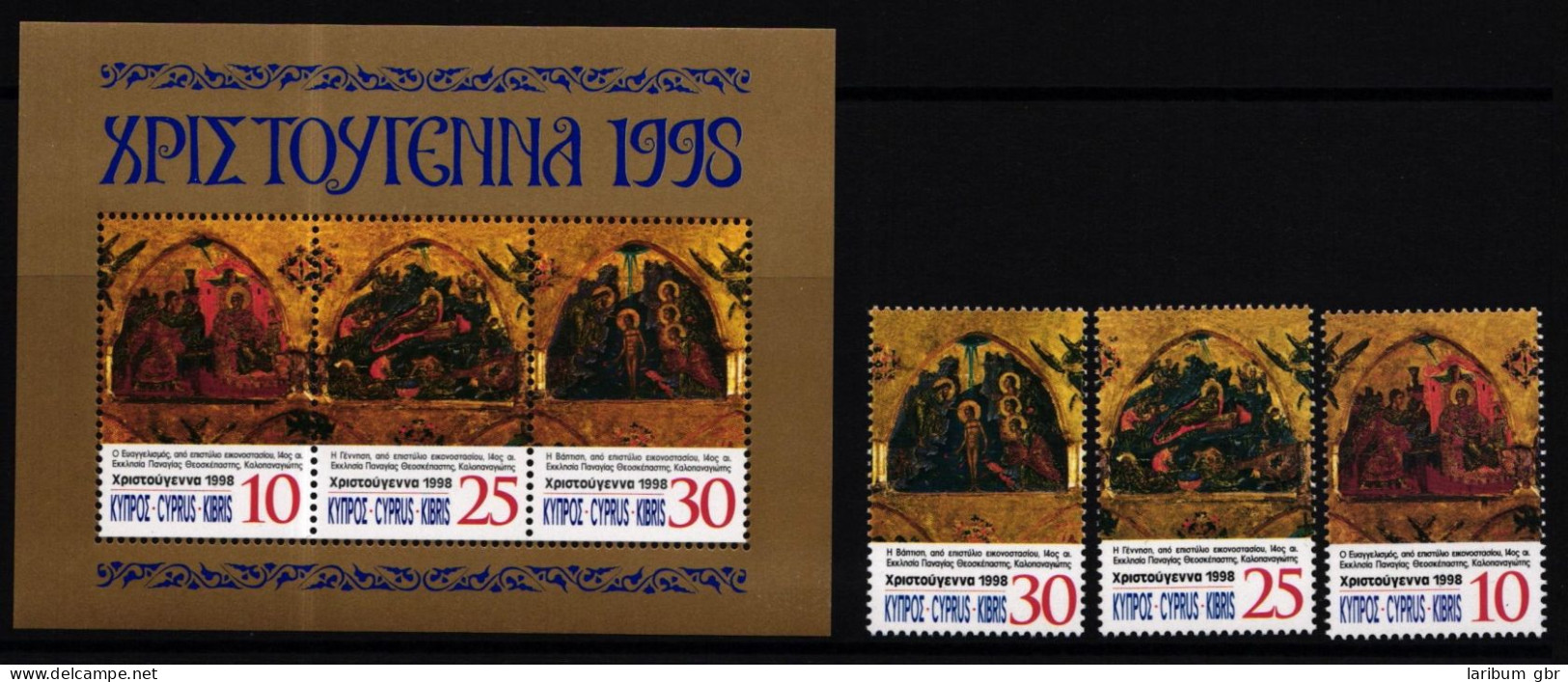 Zypern 920-922 Und Block 19 Postfrisch Weihnachten #II263 - Used Stamps