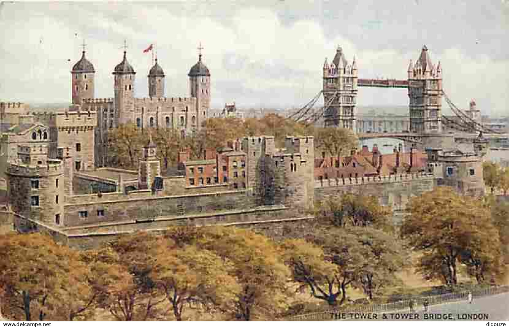 Angleterre - Londres - London - The Tower And Tower Bridge - Colorisée - CPA - Voir Scans Recto-Verso - Tower Of London
