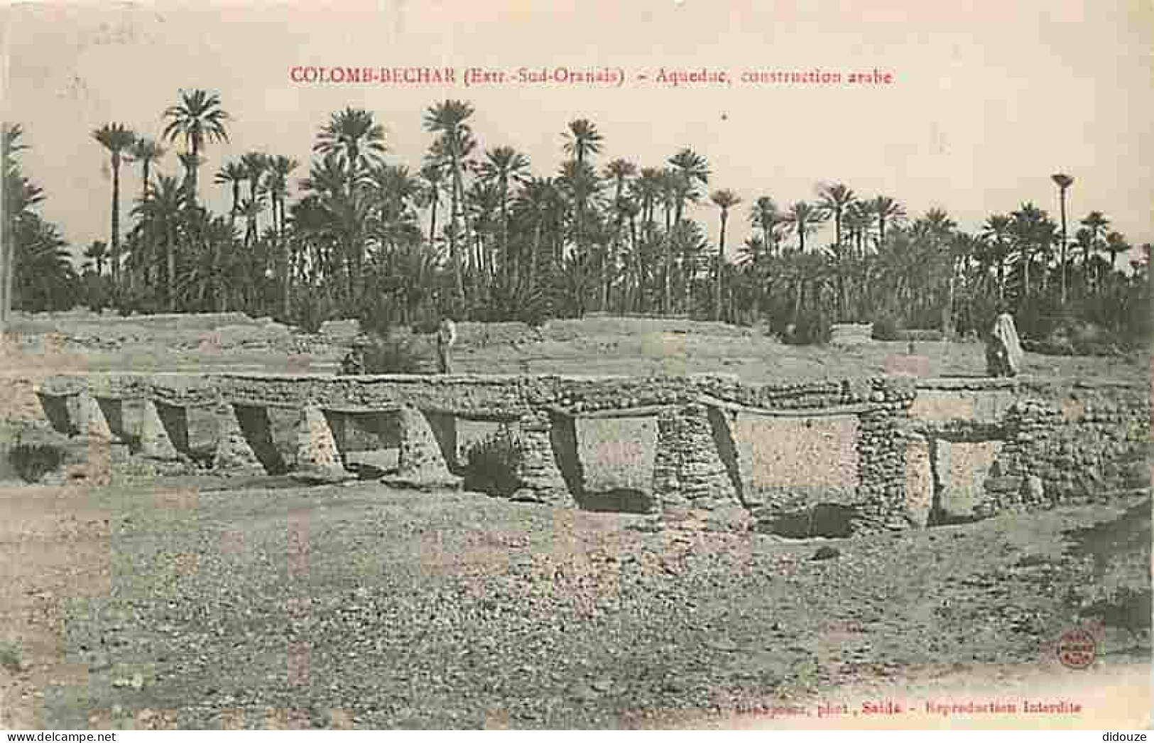 Algérie - Colomb-Bechar - Aqueduc - Construction Arabe - Animée - CPA - Voir Scans Recto-Verso - Bechar (Colomb Béchar)