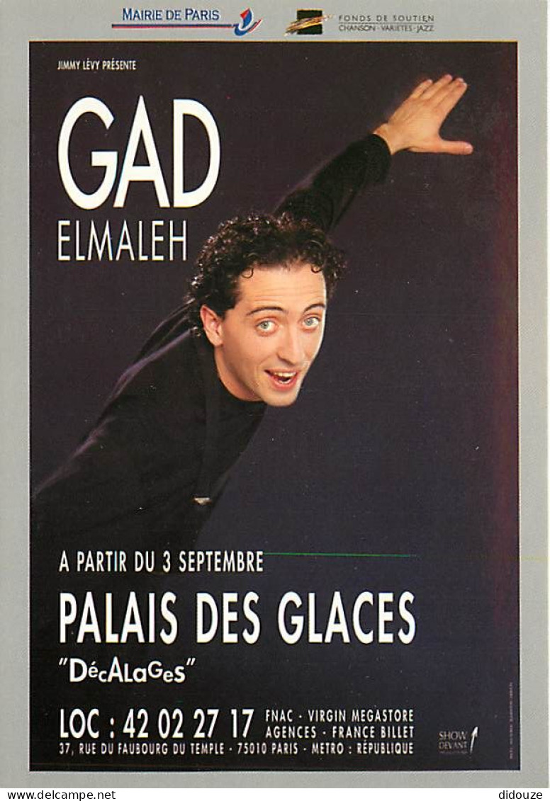 Publicite - Gad Elmaleh Au Palais Des Glaces - Spectacle - Humoriste - Carte Neuve - CPM - Voir Scans Recto-Verso - Publicidad